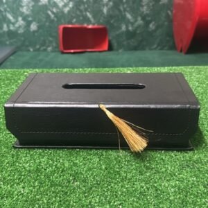 Boîte à Mouchoirs en simili Cuir avec Pompon Décoratif