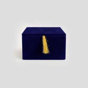 Coffret cadeau en velours bleu