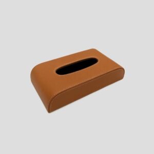 Boîte à mouchoirs de luxe en cuir