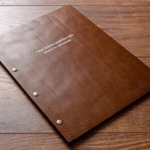 Menu en cuir de luxe haut de gamme