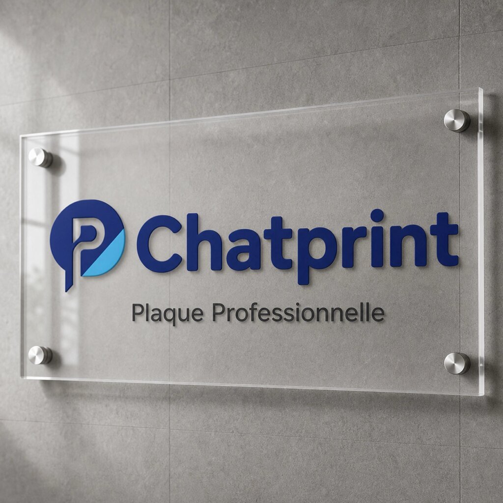 Plaque professionnelle A3 personnalisée Chatprint