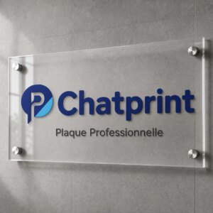 Plaque professionnelle plexiglas