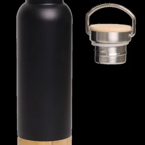 Bouteille isotherme en aluminium et bambou