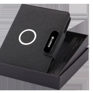 Coffret bloc-notes powerbank wireless
