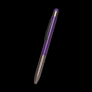Stylo en aluminium mat motifs diamant