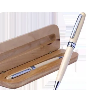 Stylo en bois avec boite en bois