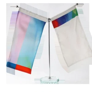 Support drapeau double