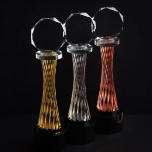 Trophée signature cristal